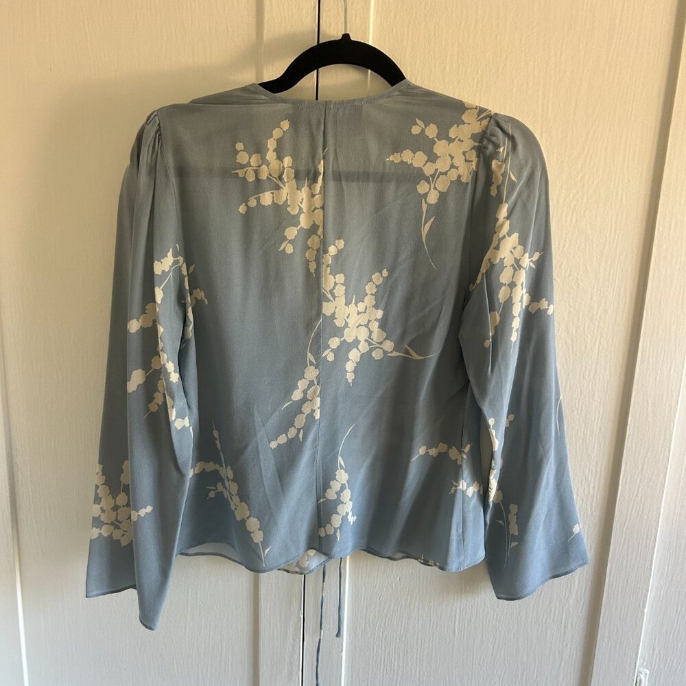 Blue Floral Réalisation Par "Bianca" Top (Sz S) - Picture 5 of 6